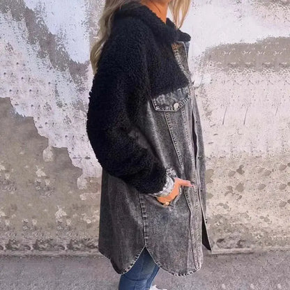 Charlotte - Denim Sherpa Jacket